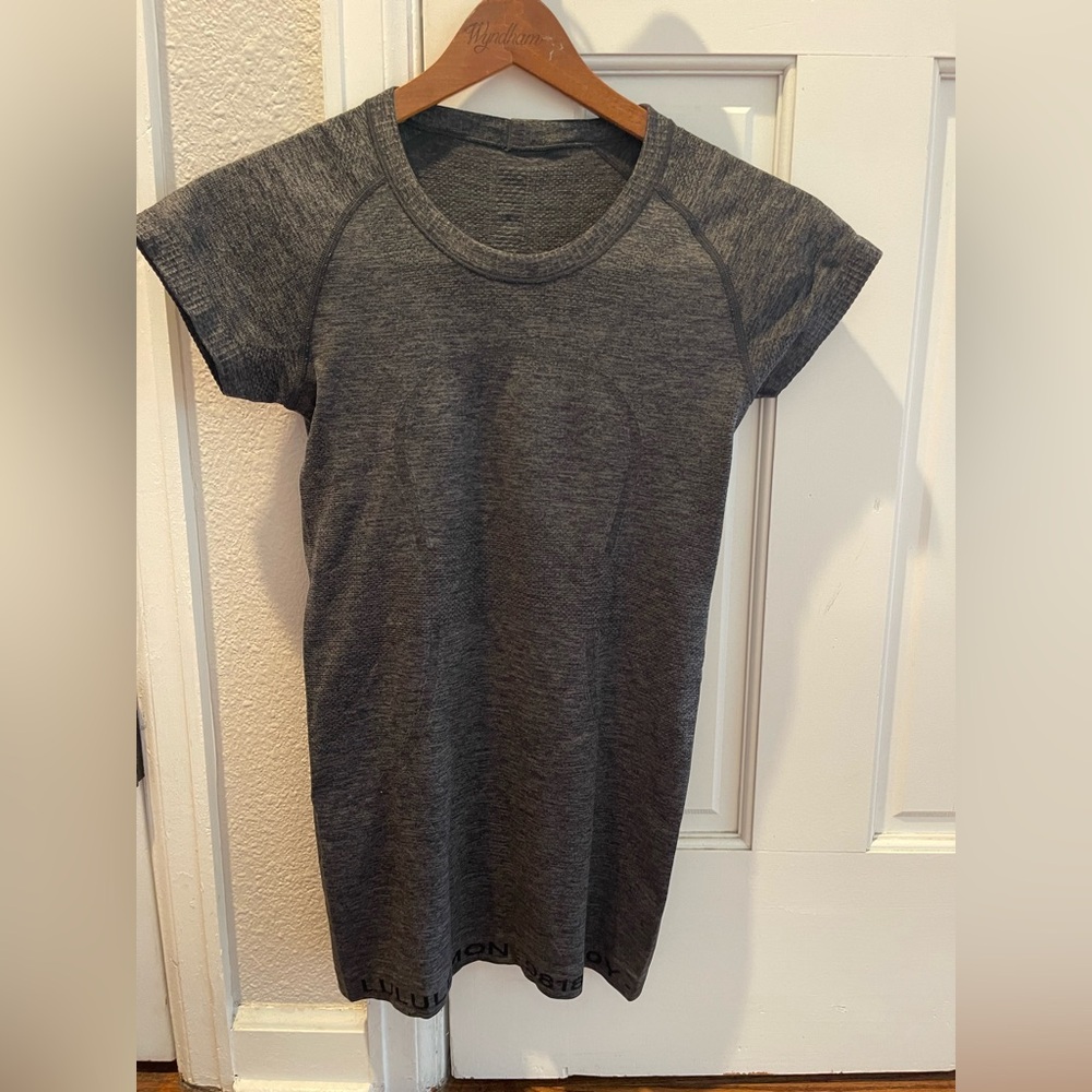 lululemon athletica dark gray  Short Sleeve Tee